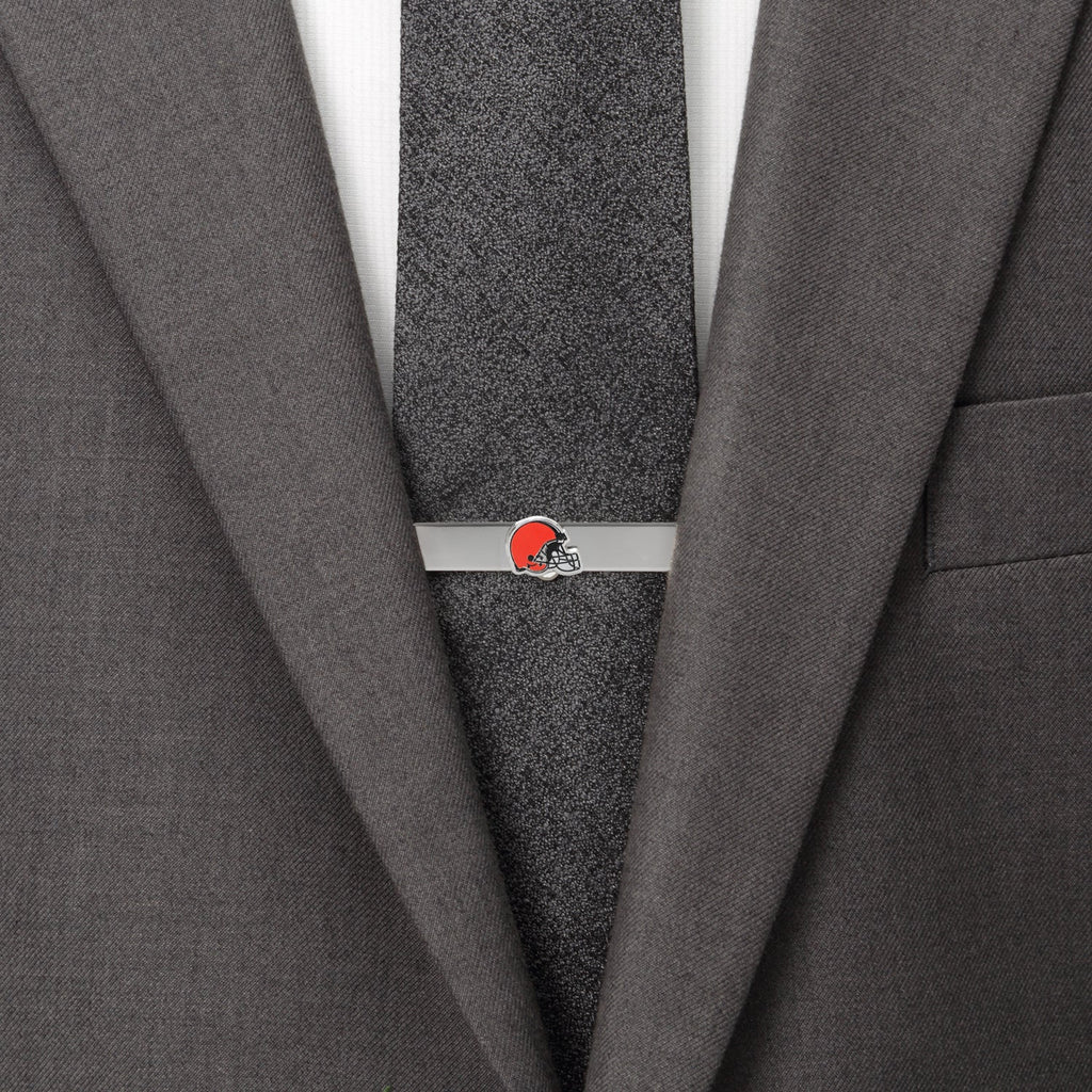 Cleveland Browns Silver Plated NFL Team Logo Tie Bar - Image 2