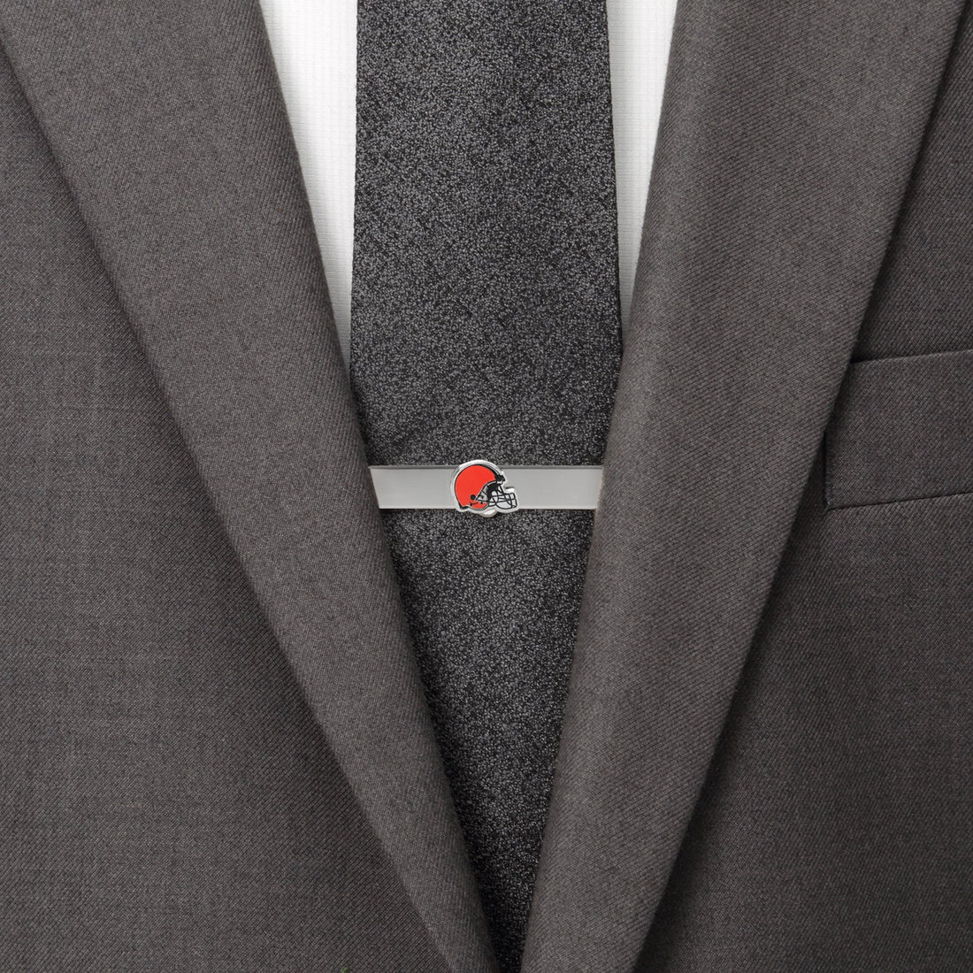 Cleveland Browns Silver Plated NFL Team Logo Tie Bar - Image 2