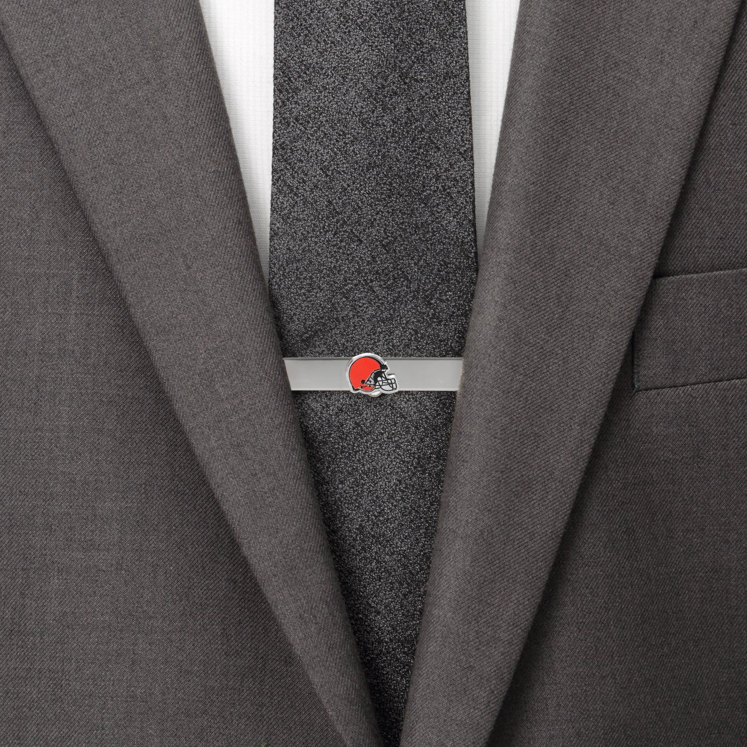 Cleveland Browns Silver Plated NFL Team Logo Tie Bar - Image 2
