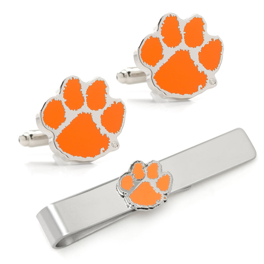 NCAA Clemson University Tigers Cufflinks & Tie Bar Gift Set
