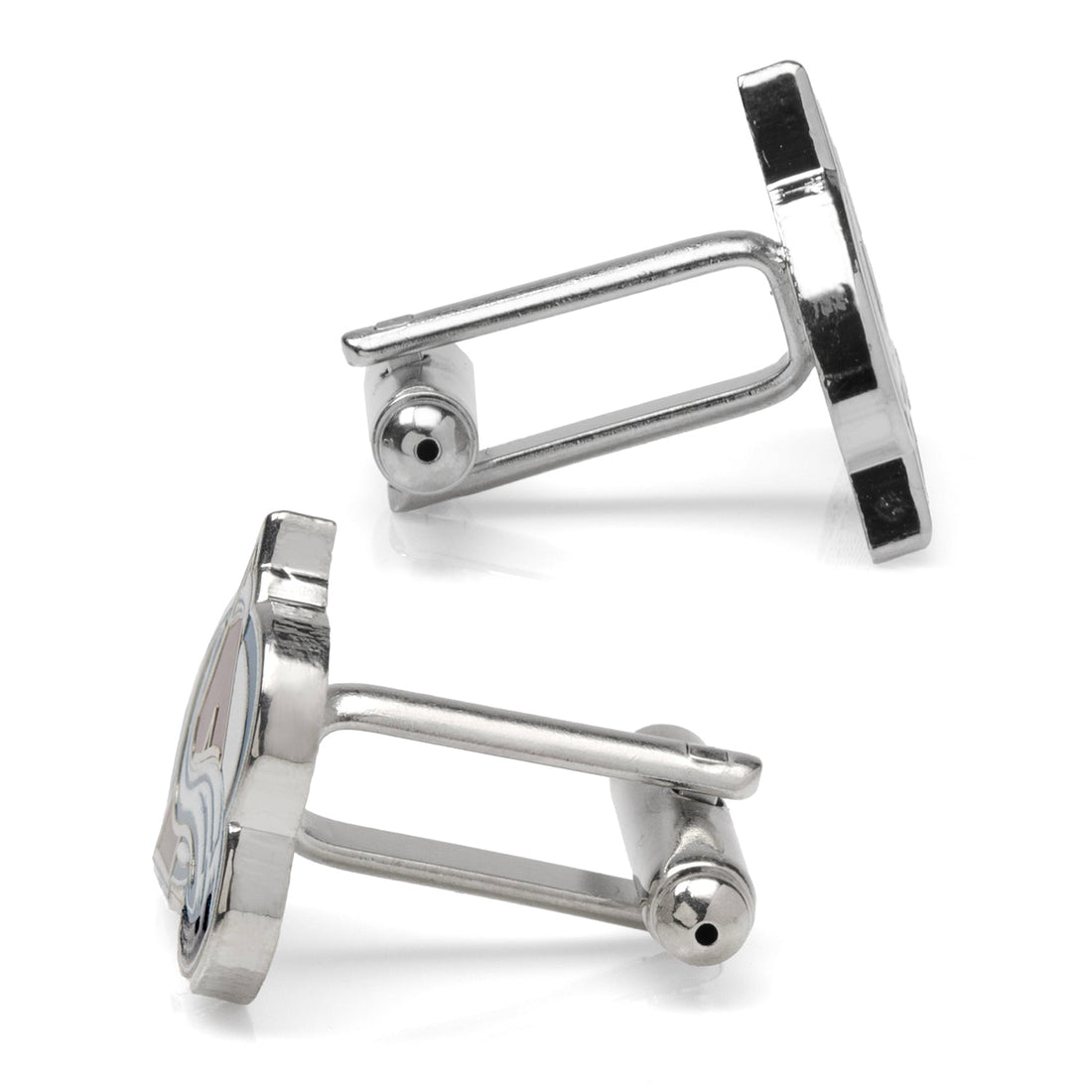 Colorado Avalanche NHL Logo Cufflinks in Silver Tone Metal - Image 4