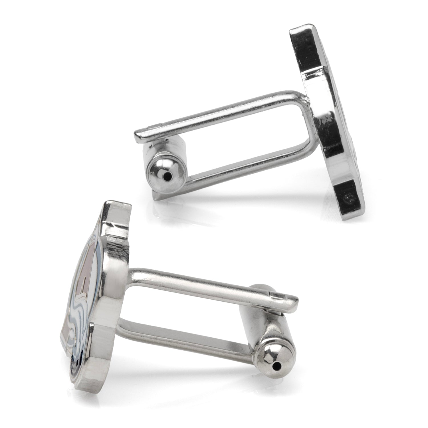 Colorado Avalanche NHL Logo Cufflinks in Silver Tone Metal - Image 4