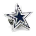 Dallas Cowboys team logo lapel pin in silver tone metal with enamel details