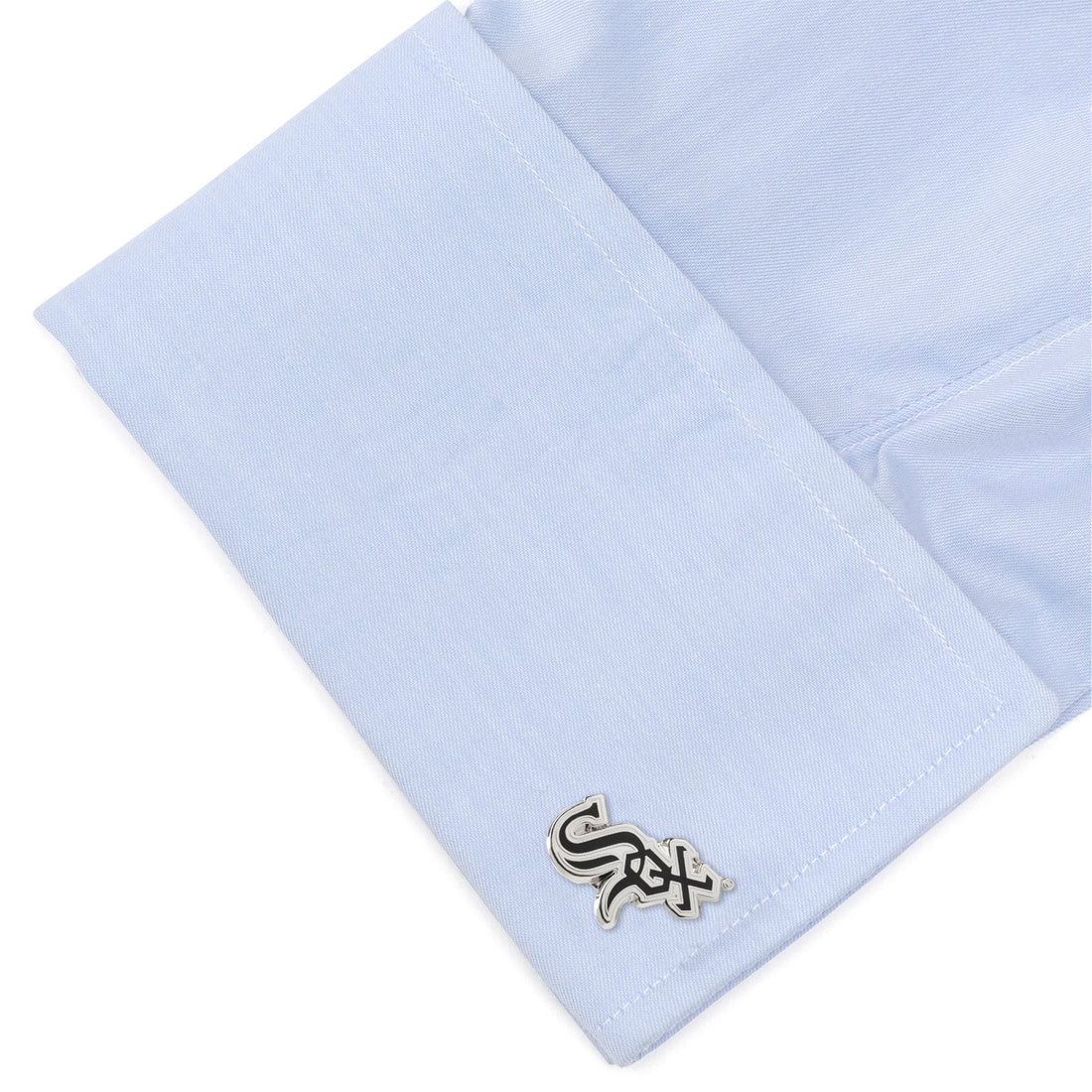 Chicago White Sox MLB Team Logo Cufflinks in Silver Tone - Image 3
