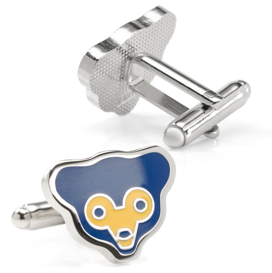Chicago Cubs MLB Throwback Logo Cufflinks Silver Tone - Image 2