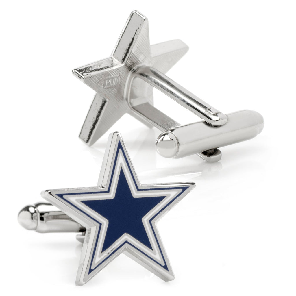 Dallas Cowboys Star Logo Enamel Cufflinks in Silver Tone - Image 2
