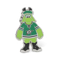 Dallas Stars Victor E. Green mascot lapel pin in team green and white colors
