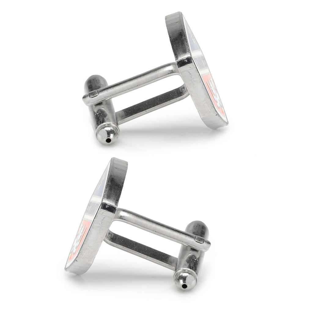 FC Cincinnati MLS Logo Shield Cufflinks in Silver and Enamel - Image 4
