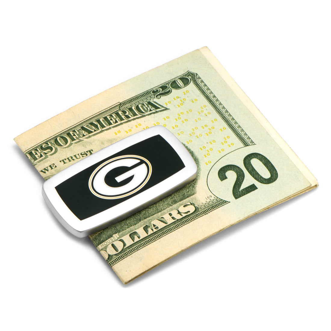 Green Bay Packers NFL Cushion Money Clip in Silver Tone Finish - Image 3