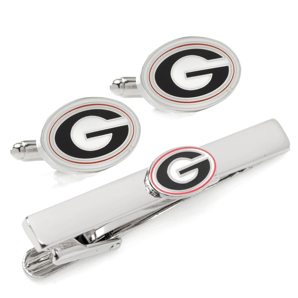 NCAA University of Georgia Bulldogs Cufflink and Tie Clip Gift Set