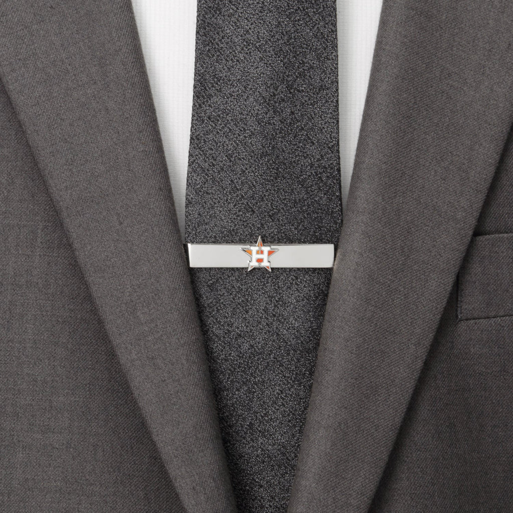 Houston Astros MLB Silver Tone Logo Tie Bar - Image 2