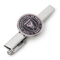 Inter Miami CF tie bar in silver plated metal with pink and black enamel team logo