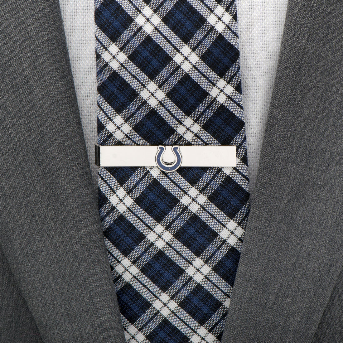 Indianapolis Colts Silver Plated Sliding Tie Bar NFL Accessory - Image 2