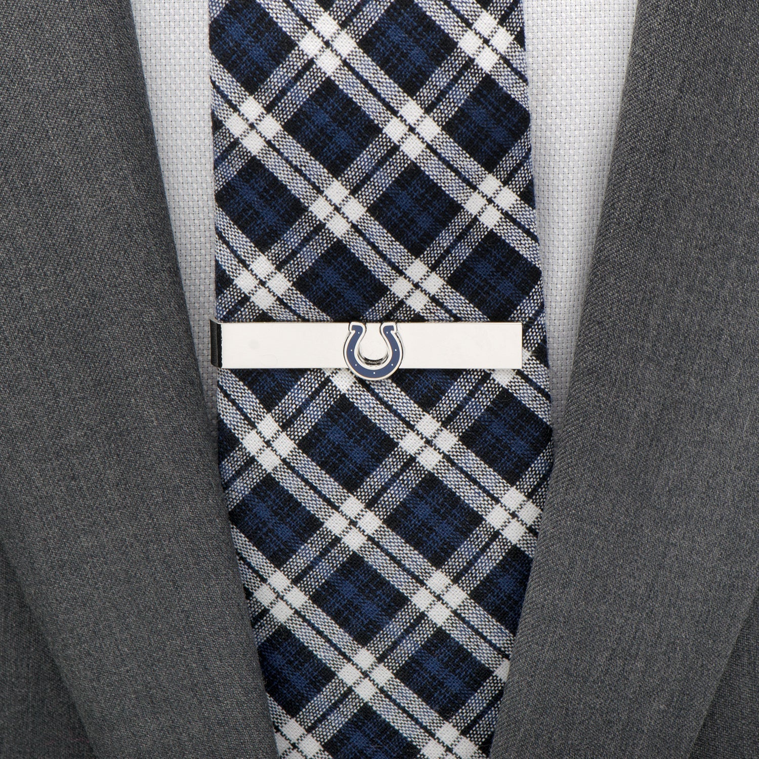 Indianapolis Colts Silver Plated Sliding Tie Bar NFL Accessory - Image 2