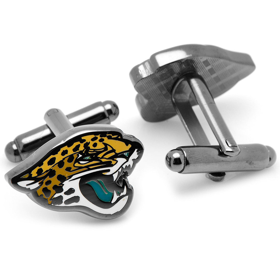 Jacksonville Jaguars NFL Logo Enamel Cufflinks in Gunmetal - Image 2
