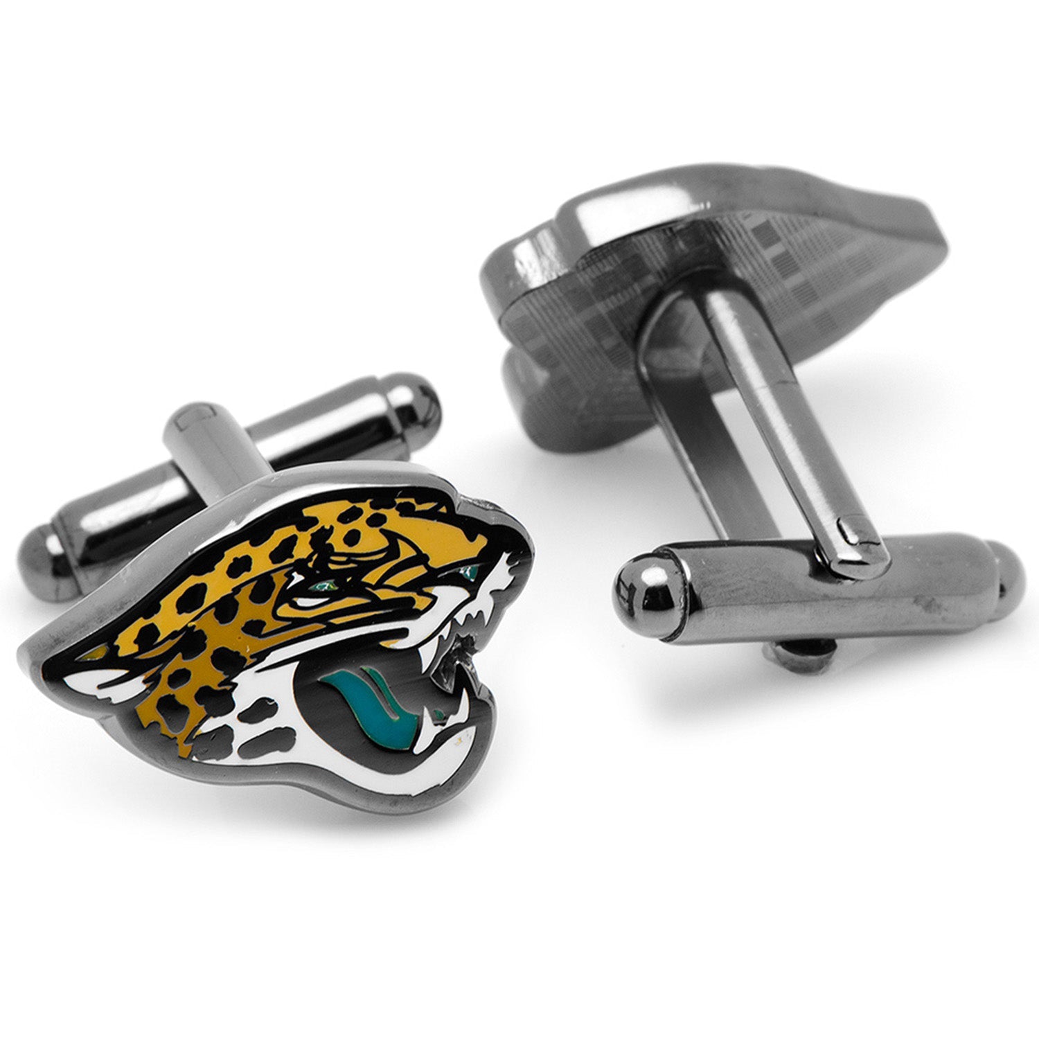 Jacksonville Jaguars NFL Logo Enamel Cufflinks in Gunmetal - Image 2