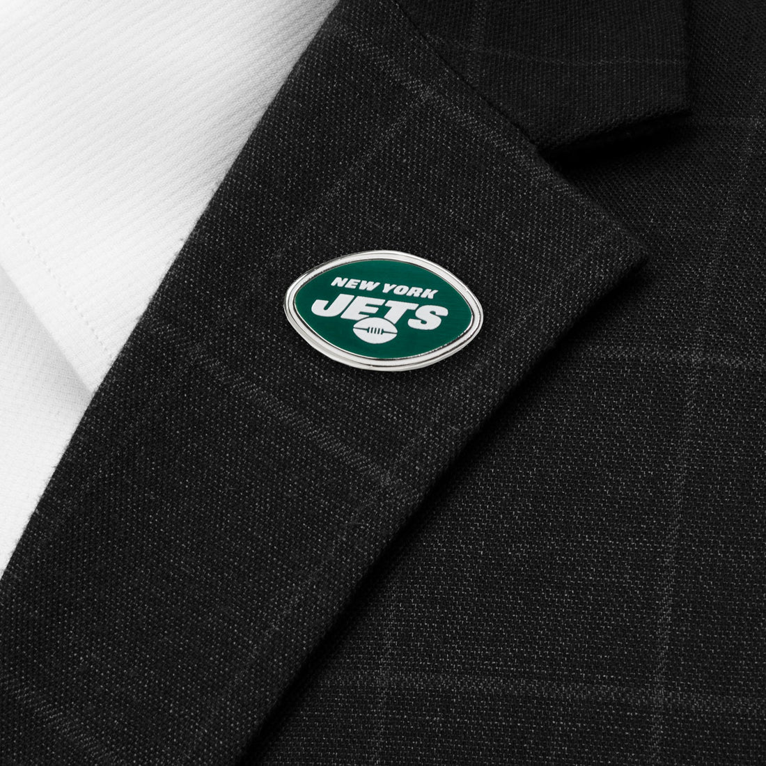 New York Jets NFL Team Logo Lapel Pin in Green and Silver - Image 2