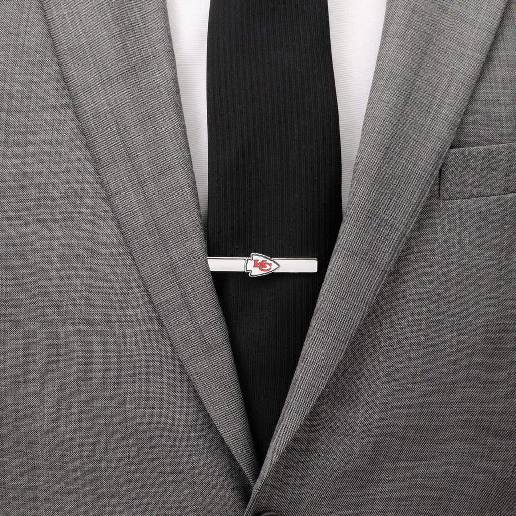 Kansas City Chiefs Silver Plated Sliding Tie Clip - Image 2
