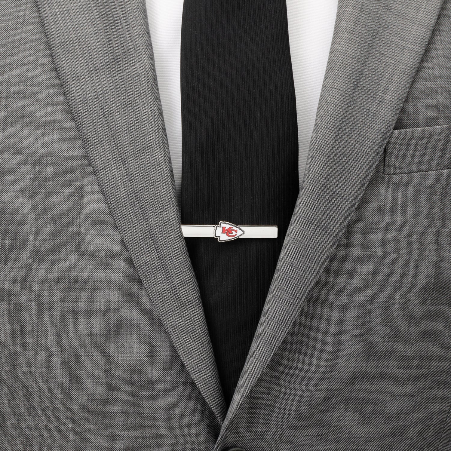 Kansas City Chiefs Silver Plated Sliding Tie Clip - Image 2