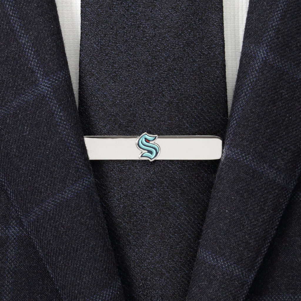 Seattle Kraken NHL Logo Tie Clip in Stainless Steel - Image 2