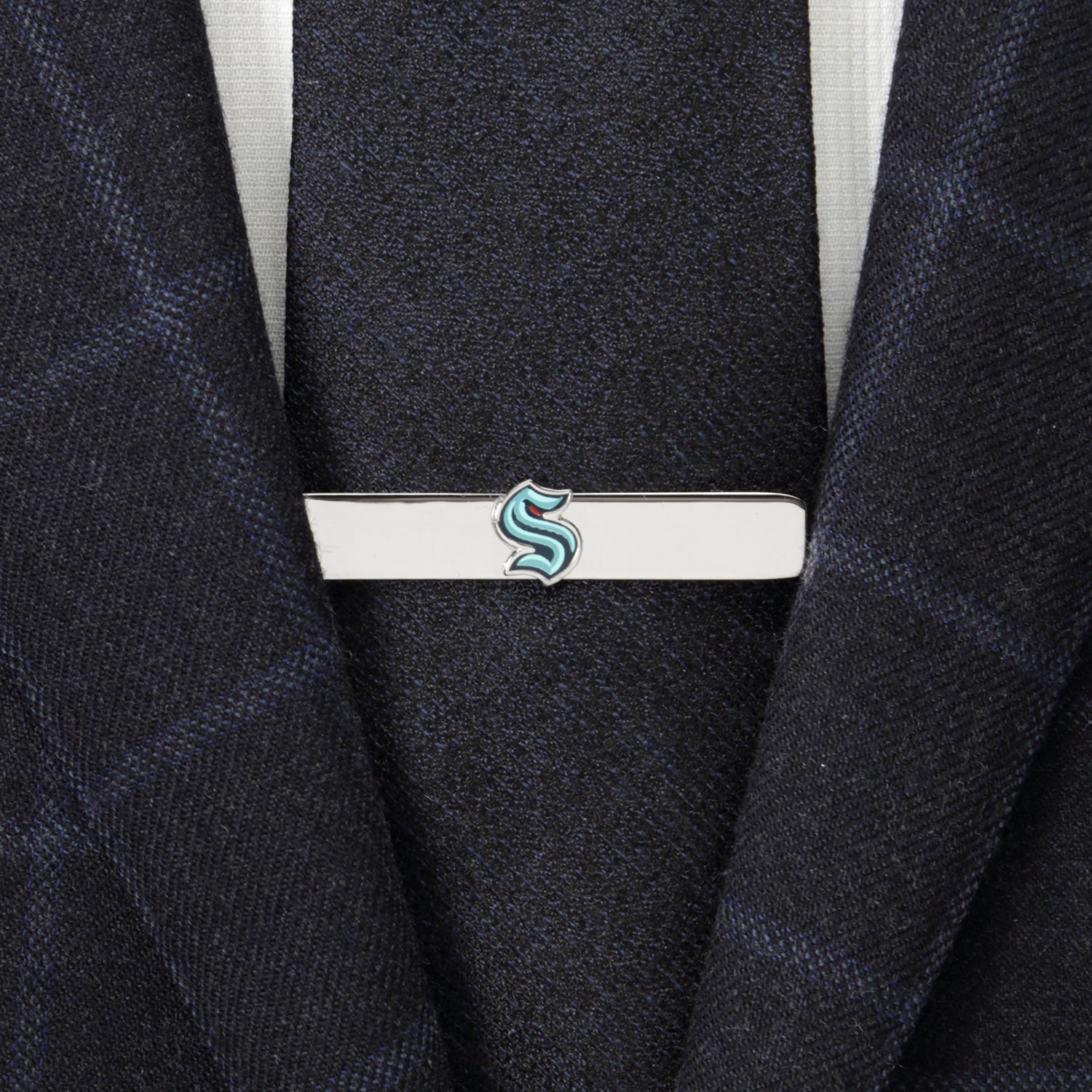 Seattle Kraken NHL Logo Tie Clip in Stainless Steel - Image 2