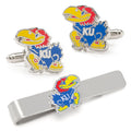 NCAA University of Kansas Jayhawks Cufflinks and Tie Bar Gift Set