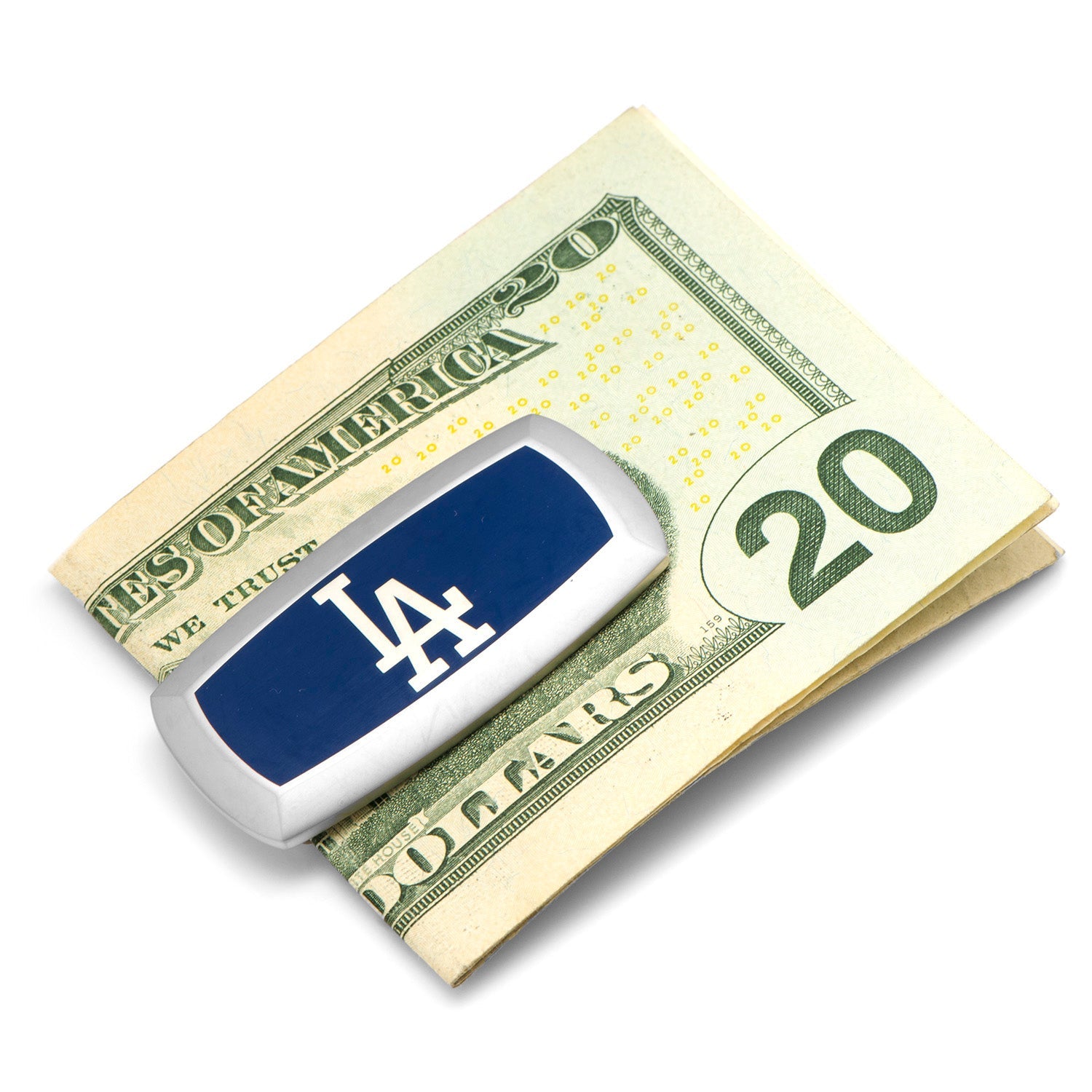 Los Angeles Dodgers MLB Cushion Money Clip in Silver Tone - Image 3