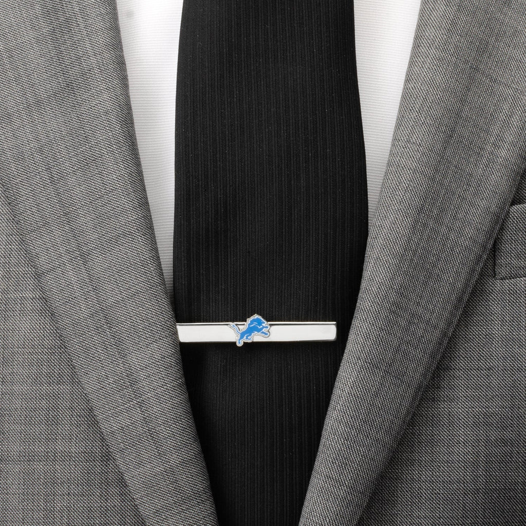 Detroit Lions NFL Logo Tie Clip Silver Plated Team Accessory - Image 2