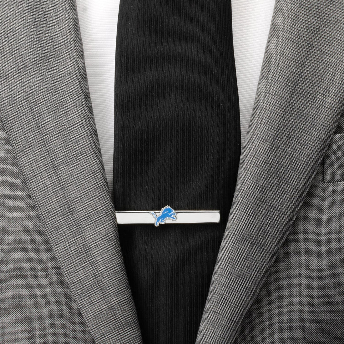 Detroit Lions NFL Logo Tie Clip Silver Plated Team Accessory - Image 2