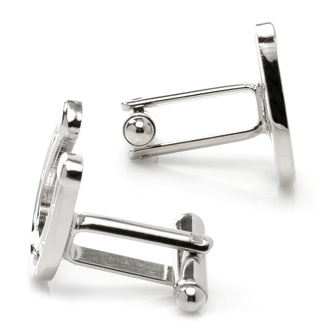 Horseshoe Cufflinks for Good Luck Silver Tone Accessory - Image 4