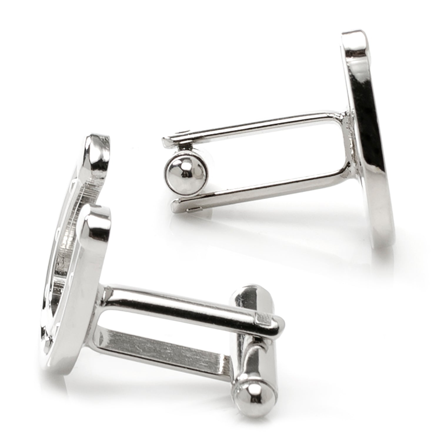 Horseshoe Cufflinks for Good Luck Silver Tone Accessory - Image 4