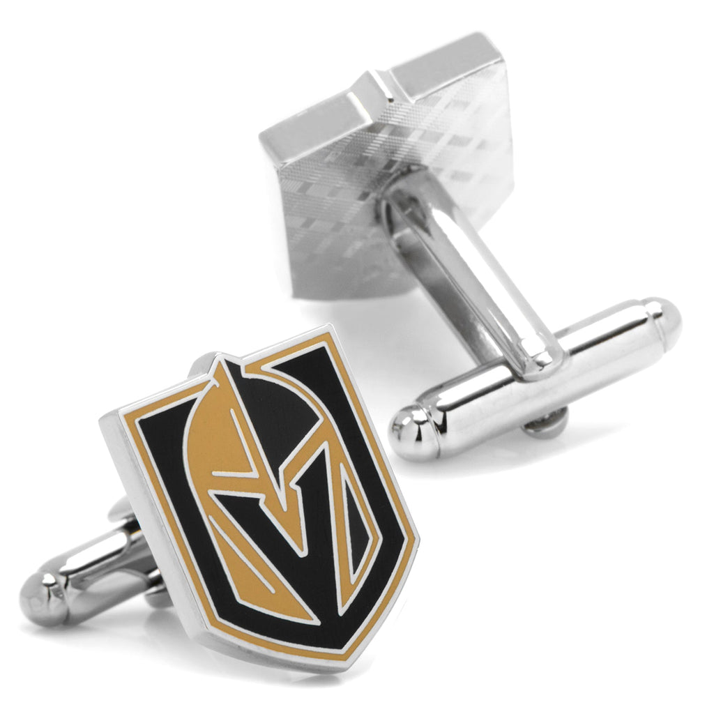 Las Vegas Golden Knights NHL Team Logo Silver Tone Cufflinks - Image 2