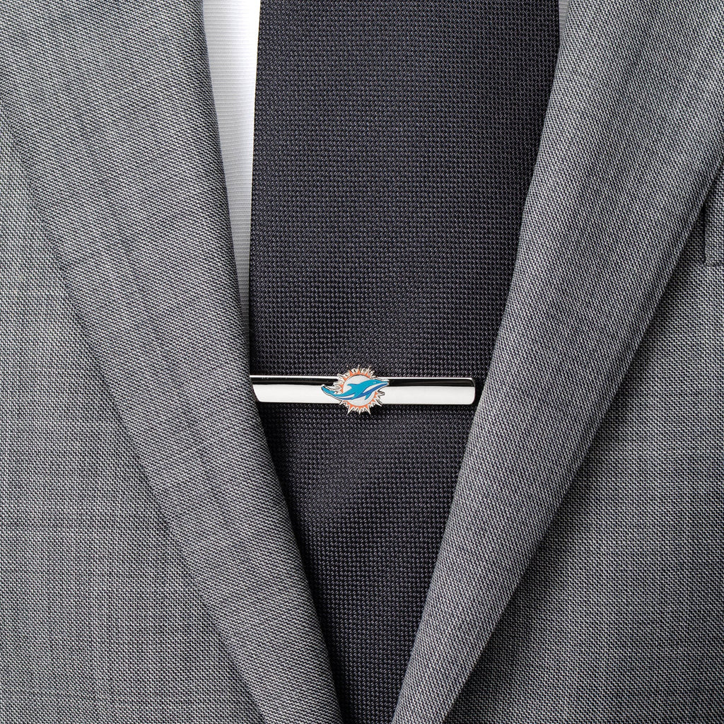 Miami Dolphins NFL Logo Silver Plated Tie Clip for Game Day - Image 2