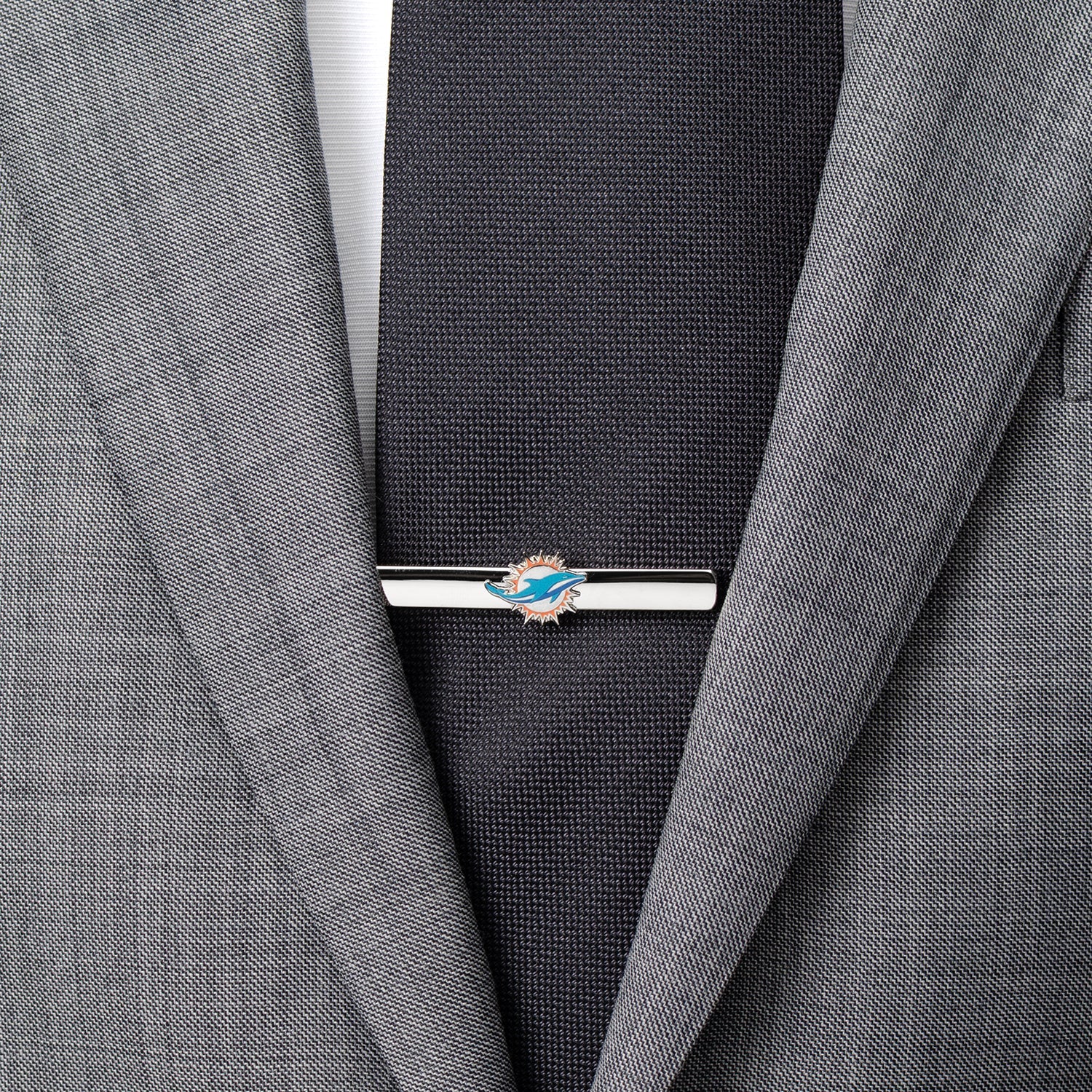 Miami Dolphins NFL Logo Silver Plated Tie Clip for Game Day - Image 2