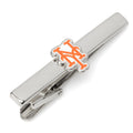 New York Mets silver tie clip with orange and white team logo