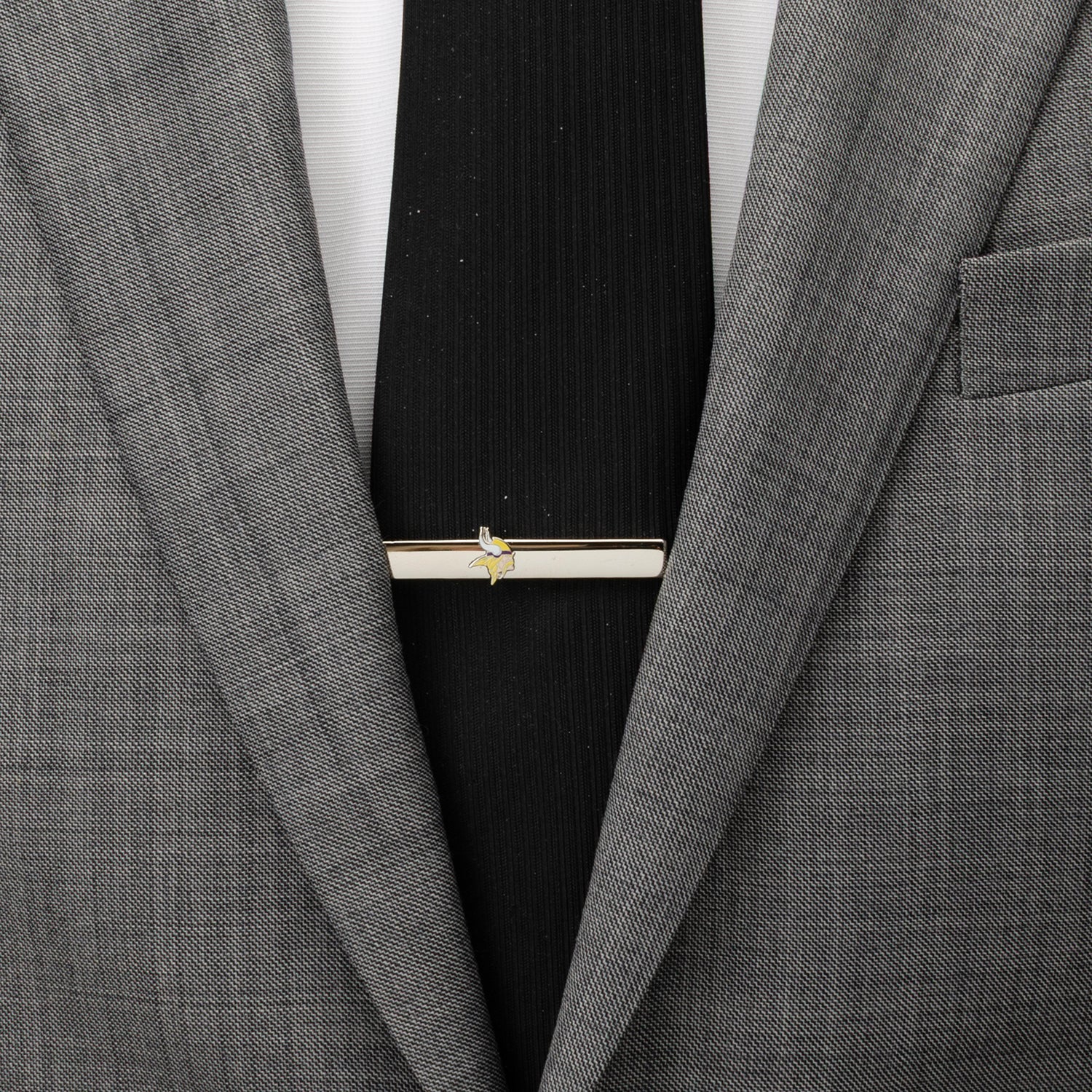 Minnesota Vikings NFL Team Logo Silver Plated Tie Clip - Image 2