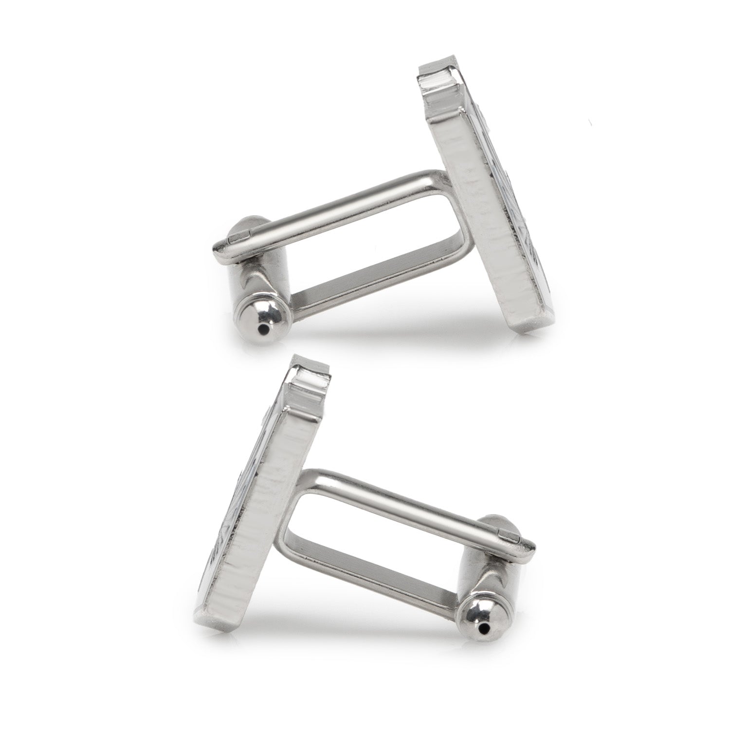 Minnesota United FC Logo Cufflinks in Silver Plated Enamel - Image 4