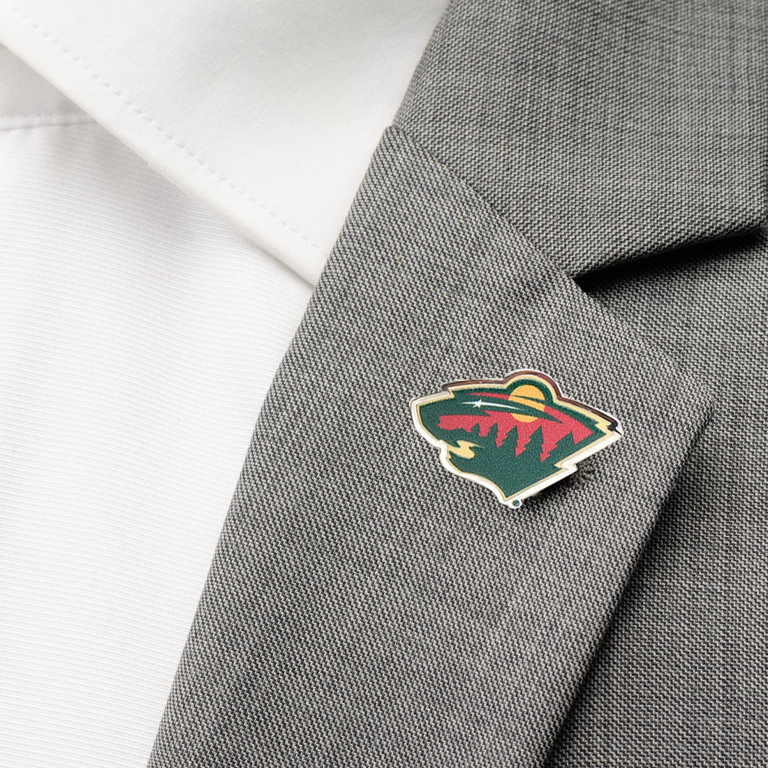 Minnesota Wild NHL Lapel Pin in Silver Plated Enamel - Image 2
