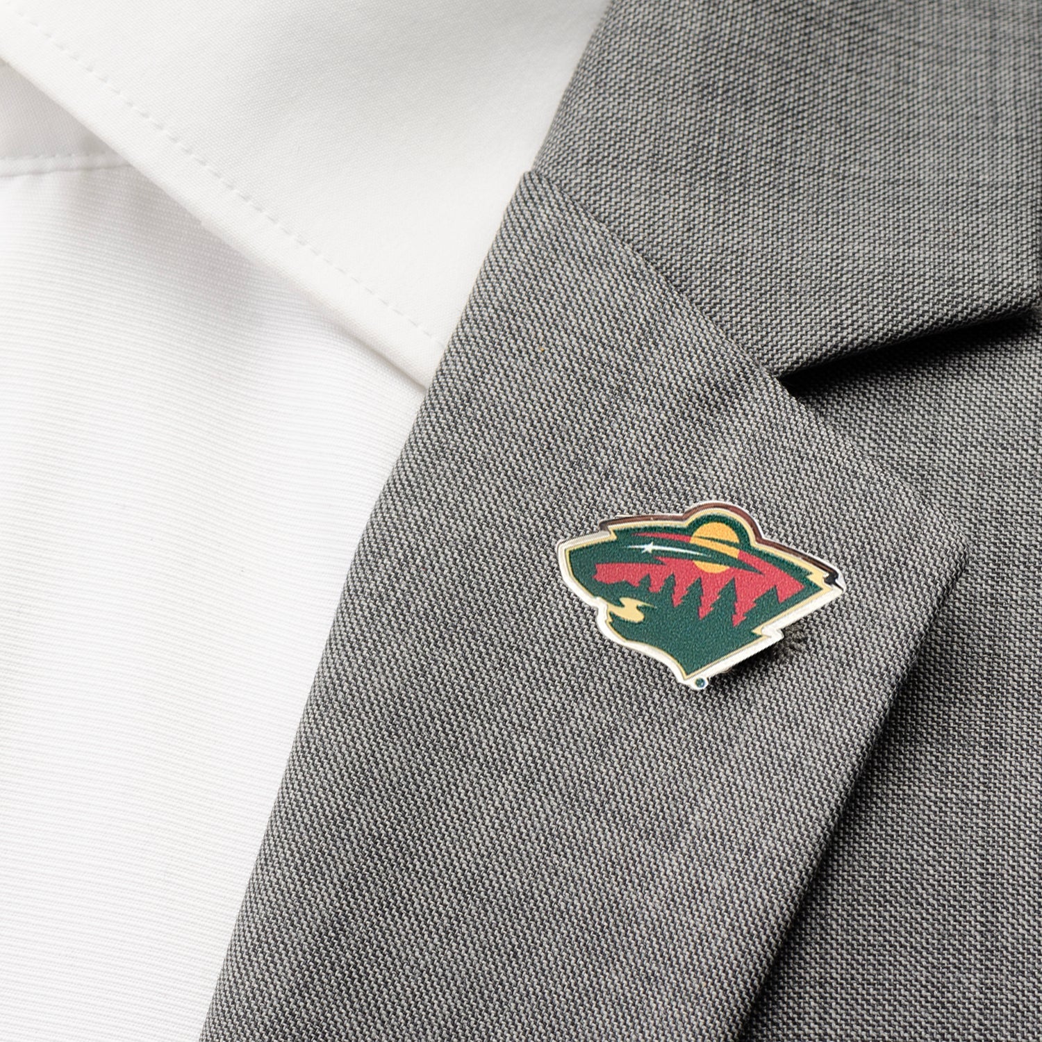 Minnesota Wild NHL Lapel Pin in Silver Plated Enamel - Image 2