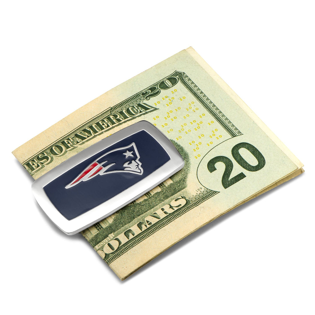 New England Patriots NFL Cushion Money Clip Silver Tone - Image 4