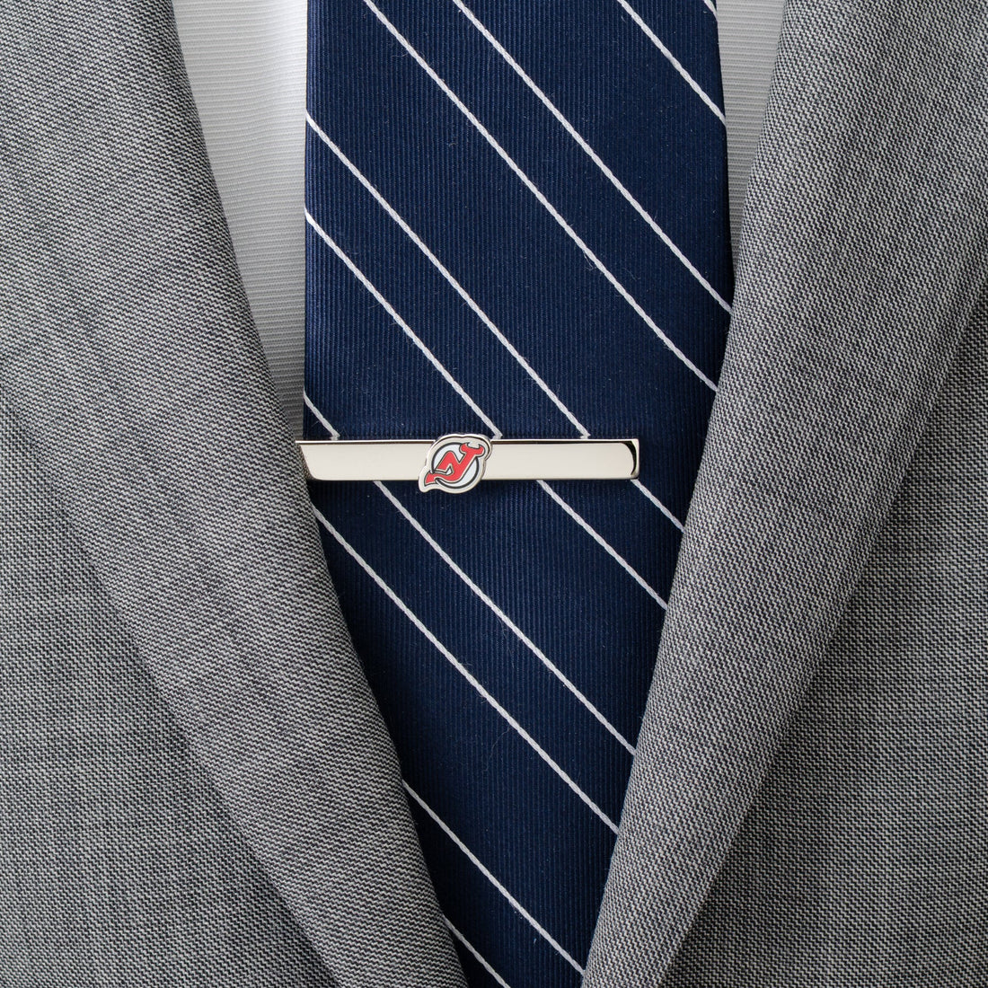 NHL New Jersey Devils Silver Plated Tie Clip - Image 2