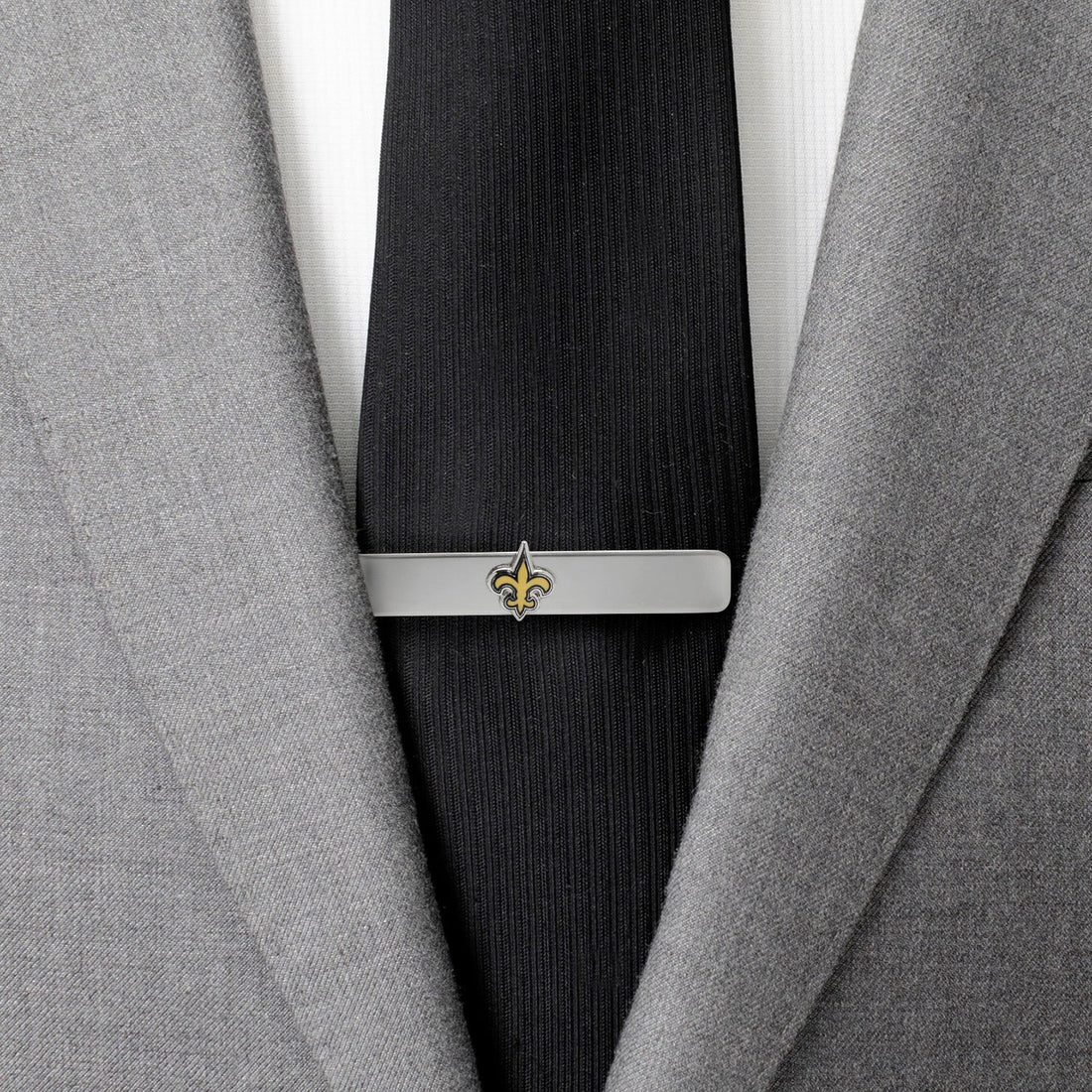 New Orleans Saints NFL Silver Plated Sliding Tie Bar - Image 2