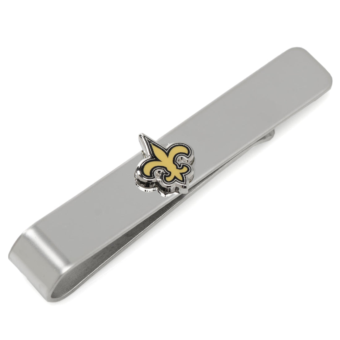 New Orleans Saints silver plated sliding tie bar with team logo