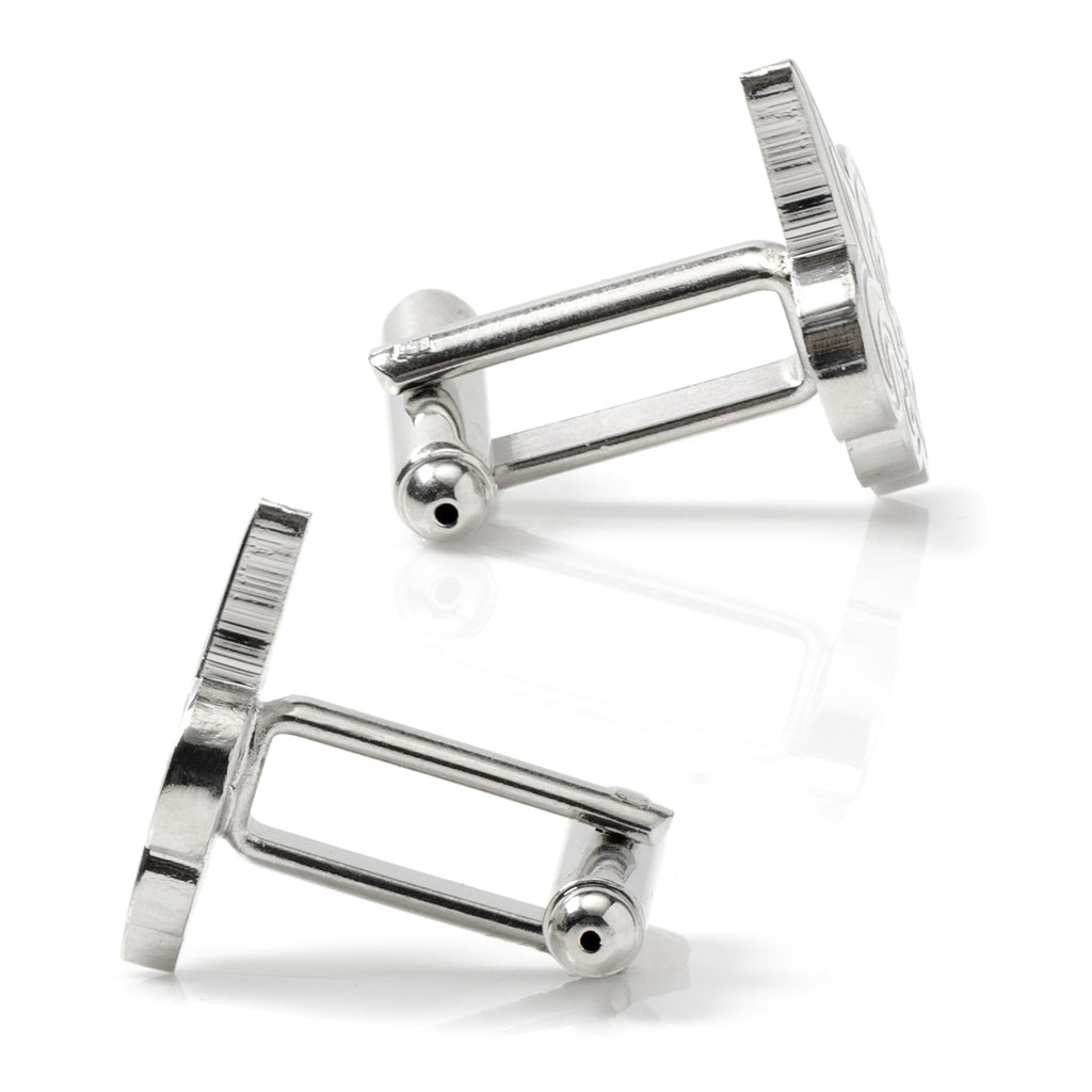 New Orleans Saints NFL Logo Enamel Cufflinks in Silver Tone - Image 5