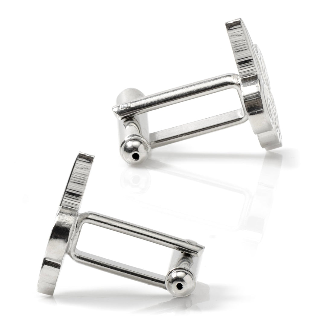 New Orleans Saints NFL Logo Enamel Cufflinks in Silver Tone - Image 5