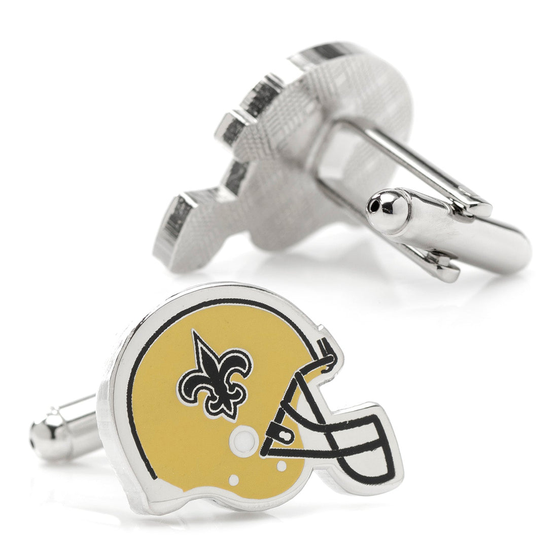New Orleans Saints Retro Helmet Cufflinks in Silver Tone - Image 2