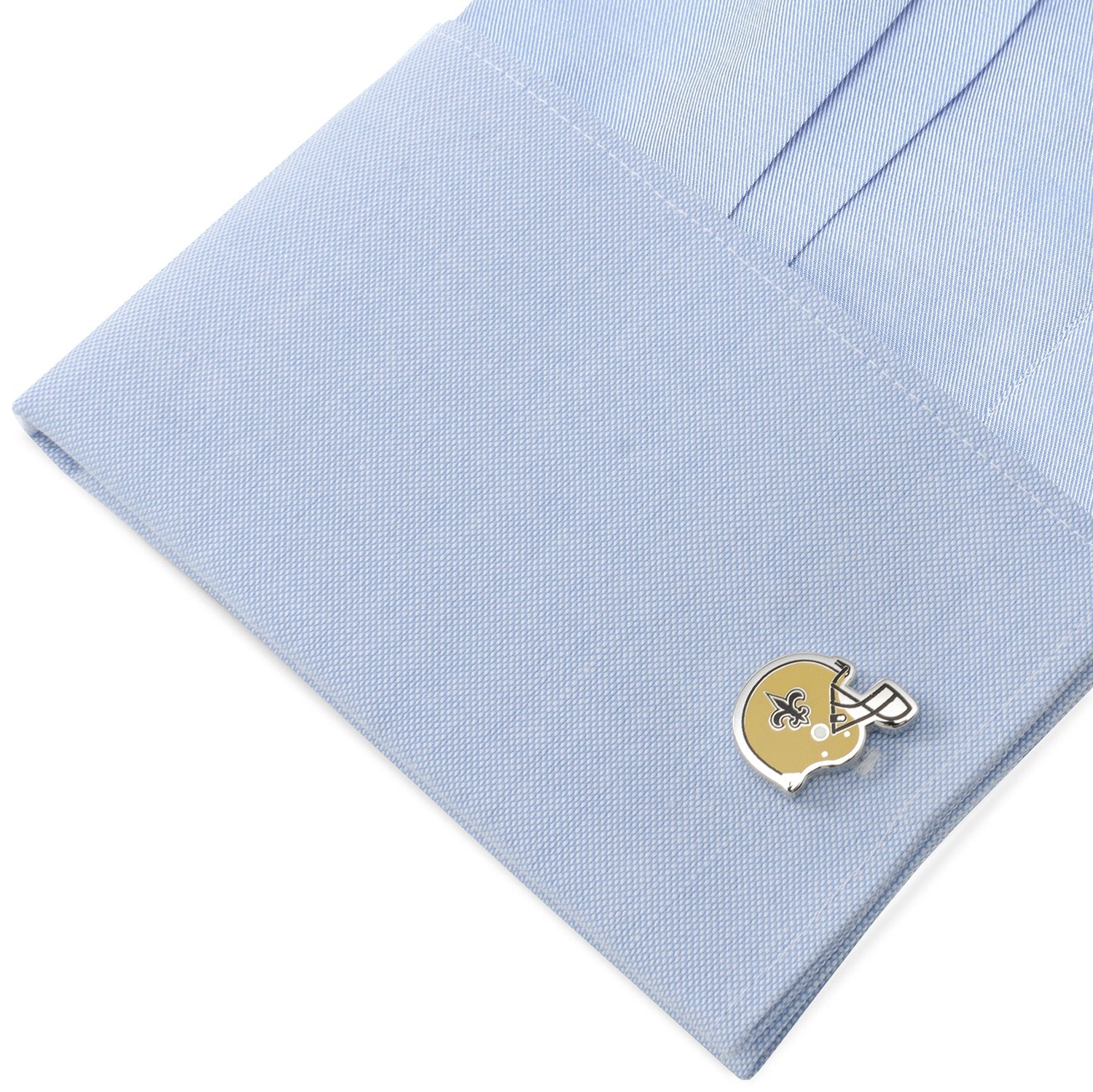 New Orleans Saints Retro Helmet Cufflinks in Silver Tone - Image 3