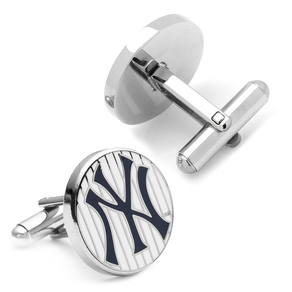 New York Yankees MLB Pinstripe Logo Cufflinks - Image 2