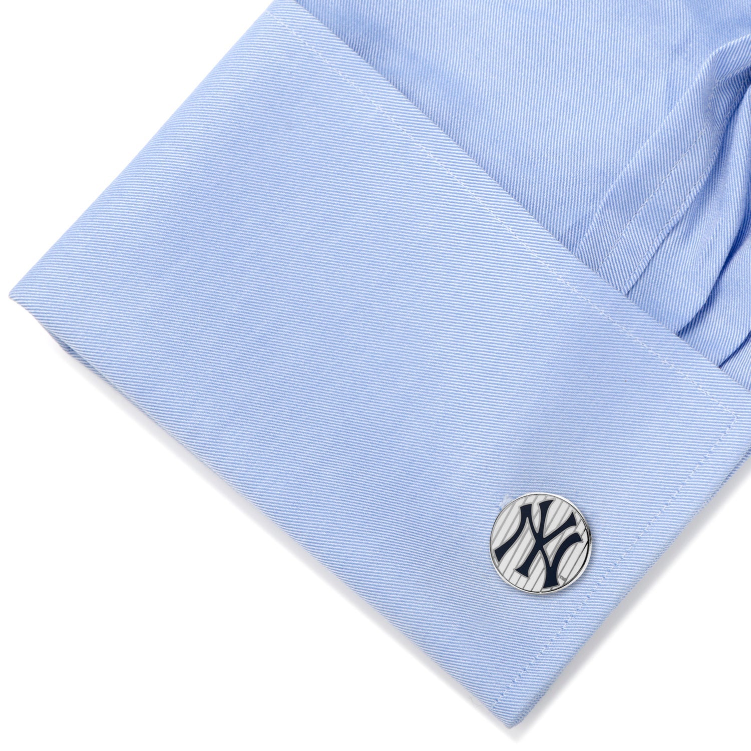 New York Yankees MLB Pinstripe Logo Cufflinks - Image 3