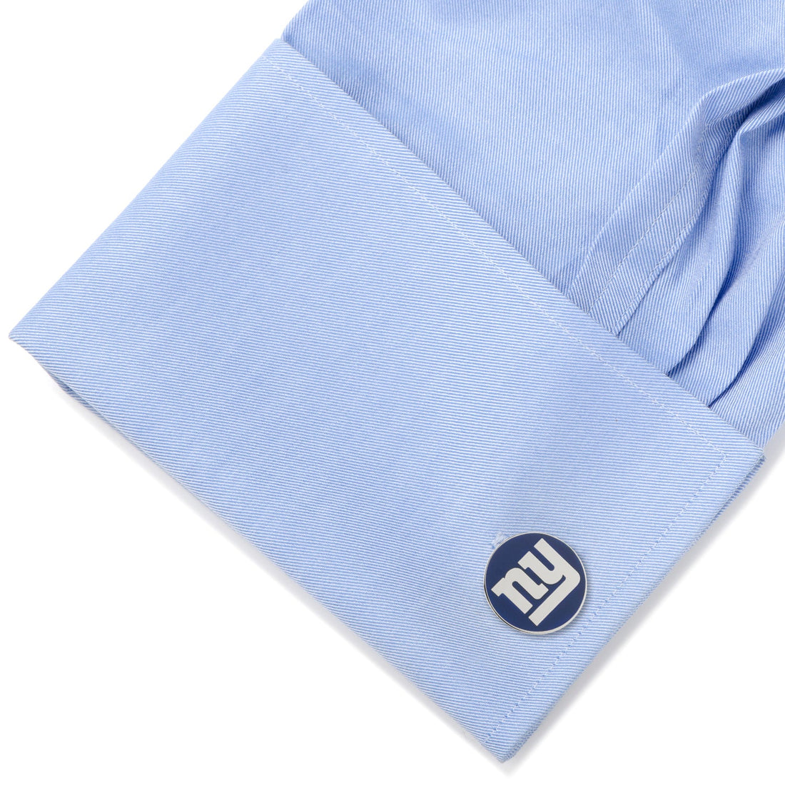 New York Giants Enamel Logo Cufflinks in Silver Tone Metal - Image 2